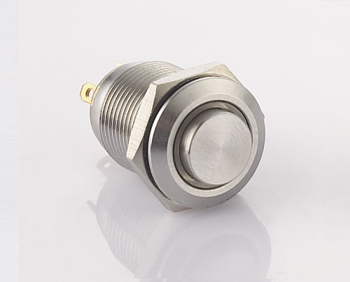 J12 Flat Round Momentary With LED